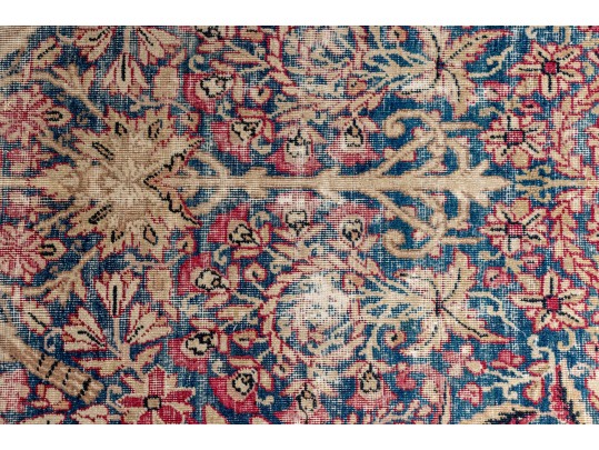 Antique Hand-knotted Accent Carpet, 4'-7