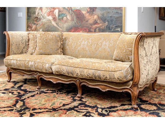Vintage Down Filled Louis XV Style Sofa