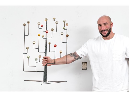 Modernist Mixed Media Tree Sculpture