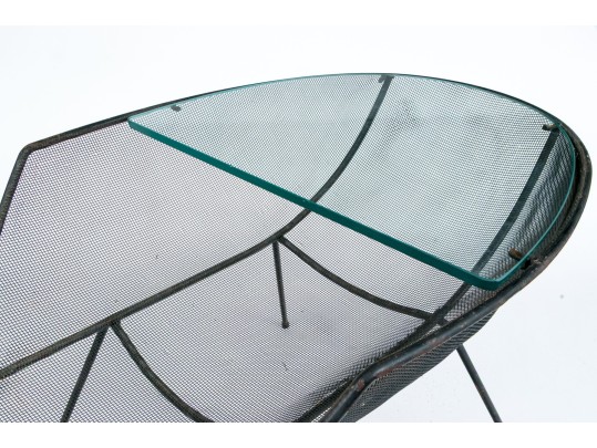 Iron Mesh And Glass End Table, Likely Sol Bloom