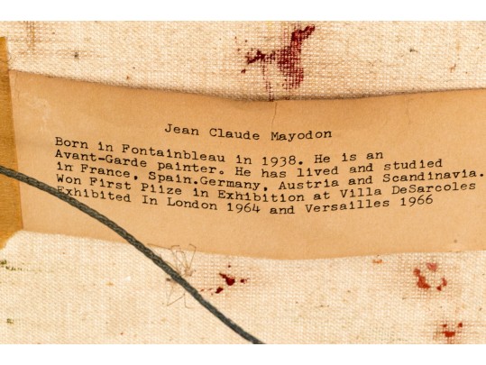 Jean-Claude Mayodon De Bomainq (French, 1938-1981) Oil On Canvas, Urban Scene