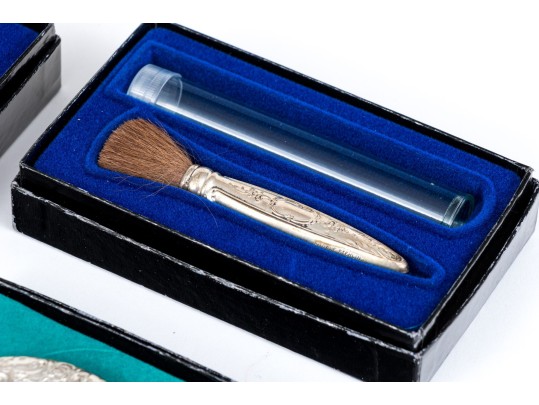 Group Of Sterling Silver Handled Vanity Tools, Including Towle