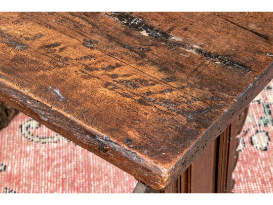 Late Renaissance Italian Walnut Table, 17th C. Or Earlier 