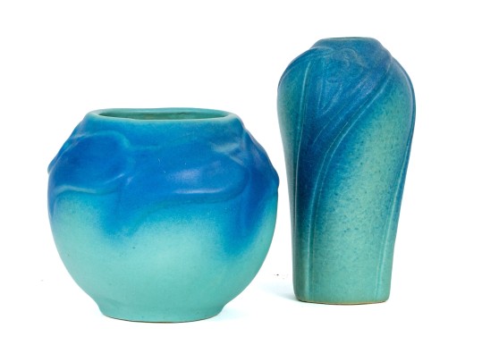 Two Van Briggle Glazed Ceramic Vases
