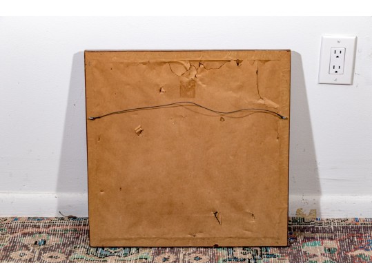 Framed Needlepoint Genre Scene