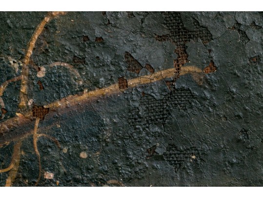 Antique Oil On Canvas, Still Life With Fruit And Basket
