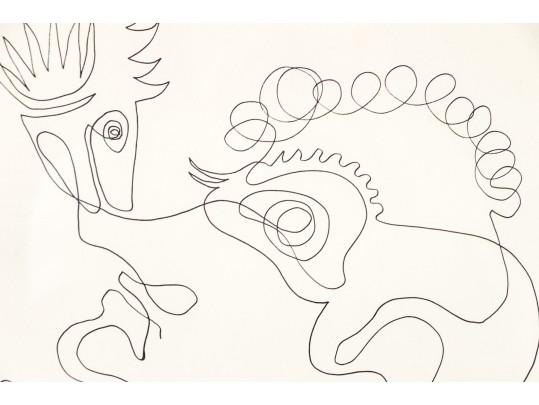 Signed Ltd Ed Lithograph, Clown Balancing A Fish, 1976