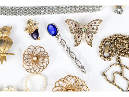 Large Collection Vintage Costume Jewelry