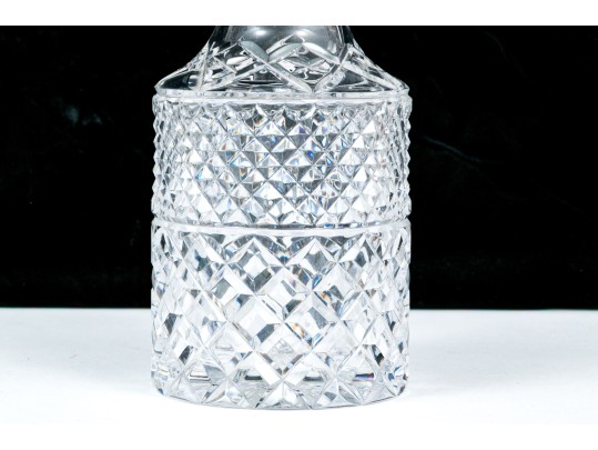 English Sterling Silver Mounted Cut Crystal Decanter