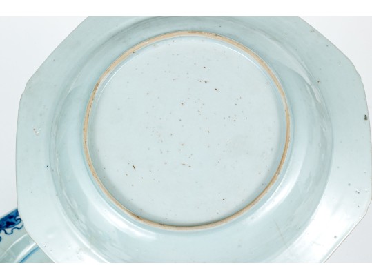 Four Chinese Export Blue And White Porcelain Bowls And Plates