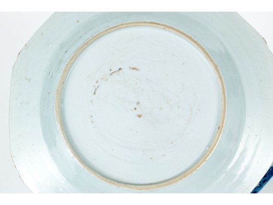 Four Chinese Export Blue And White Porcelain Bowls And Plates