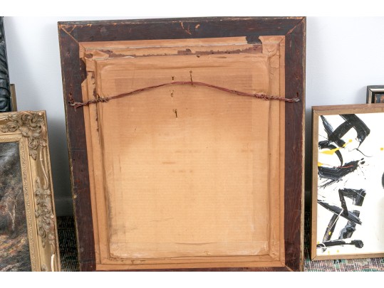 Oil On Canvas, Still Life Of Pink And Yellow Peonies