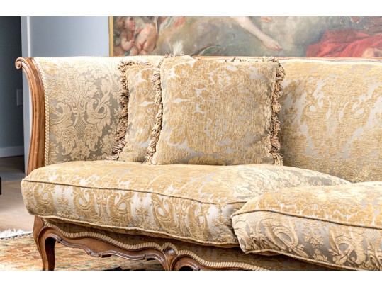 Vintage Down Filled Louis XV Style Sofa
