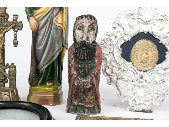 Collection Of Vintage And Antique Christian Decor