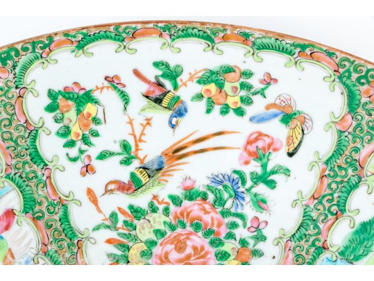 Chinese Export Rose Medallion Porcelain Charger, Ca. 1840