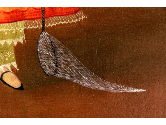 Horacio Rentería Rocha (Mexican, 1912-1972) Oil On Canvas, Girl With Butterflies And Dog