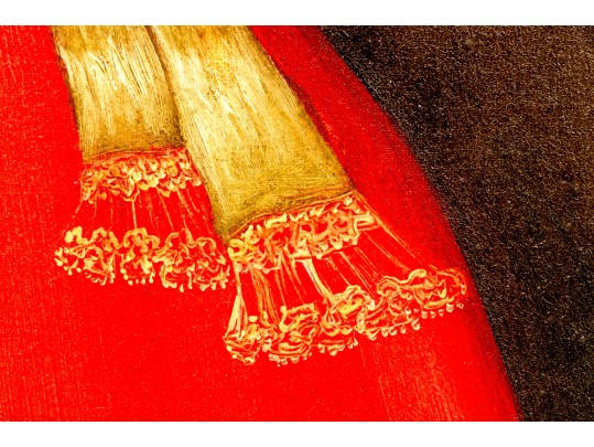 Horacio Rentería Rocha (Mexican, 1912-1972) Oil On Canvas, Girl With Dog And Birds