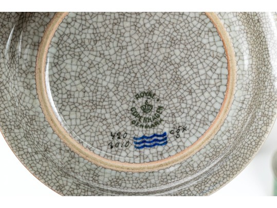 Group Of Seven Pieces Of Danish Royal Copenhagen Ceramics