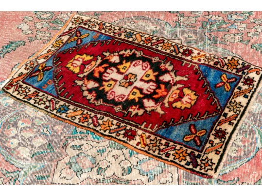 Hand-Knotted Wool Prayer Mat, 3'-2