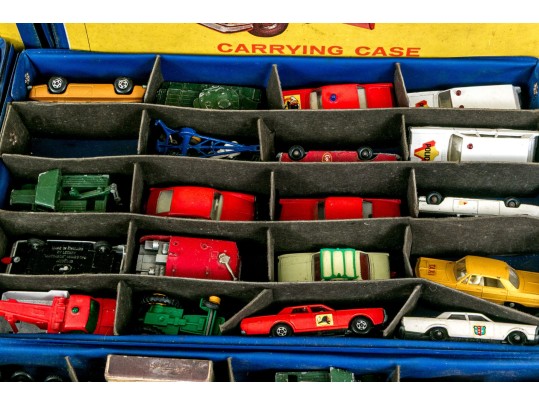 Four Trays Of Die Cast Matchbox Cars In Two Cases