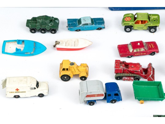 Four Trays Of Die Cast Matchbox Cars In Two Cases