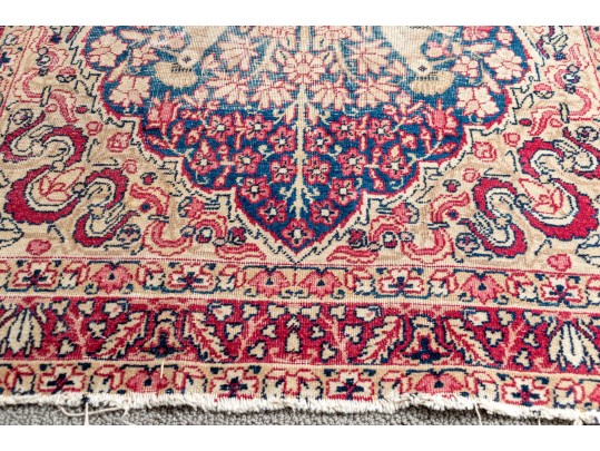Antique Hand-knotted Accent Carpet, 4'-7
