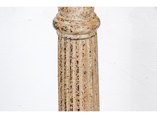 Antique Painted Iron Neoclassical Candle Prick