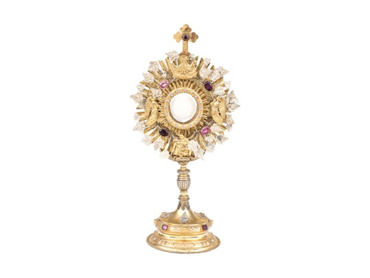 Lavishly Decorated Brass Catholic Monstrance