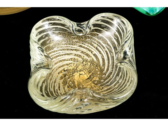Five Mid-Century Murano Glass Bowls And Ashtrays