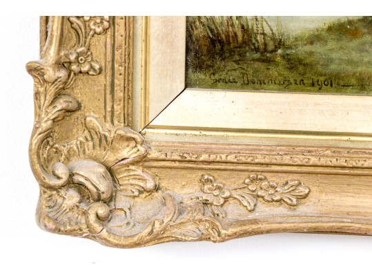 Oil On Panel After Pieter C. Dommershuizen (Dutch, 1834-1908) 