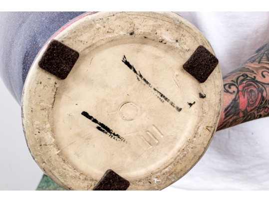 Fabulous Purple Glazed Studio Pottery Vase