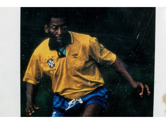 Autographed Photograph Of Brazilian Soccer Player Pelé