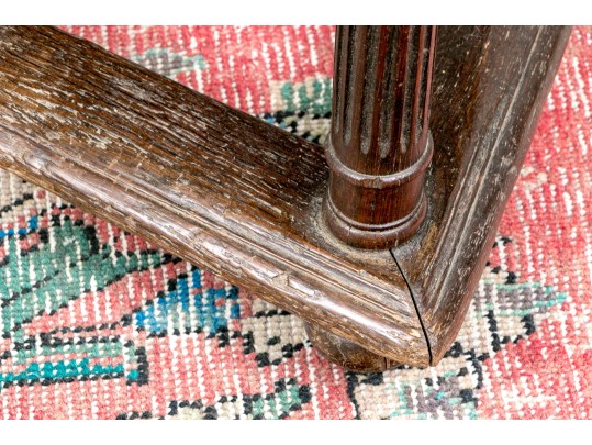 Pair Of Antique Carpet Upholstered Hall Chairs
