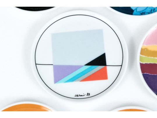 Group Of Seventeen Lufthansa Decorative Porcelain Coasters