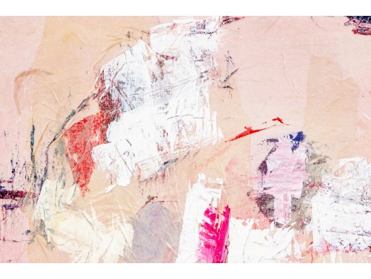 Mid-century Modern Mixed Media On Canvas, Signed