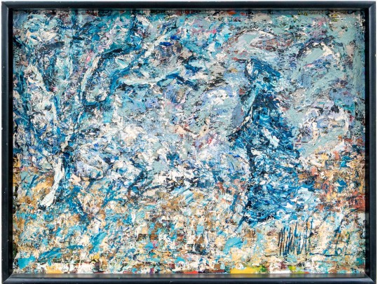 Signed Mitchell Abstract Modern Oil On Canvas, 1962