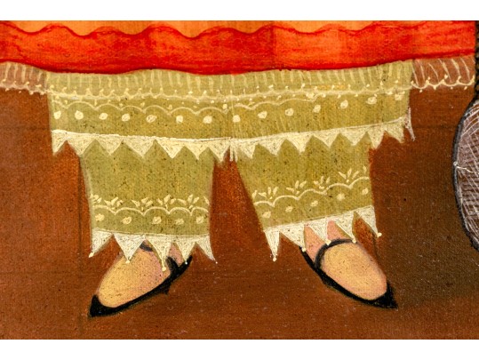 Horacio Rentería Rocha (Mexican, 1912-1972) Oil On Canvas, Girl With Butterflies And Dog