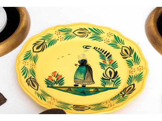 Eclectic Collection Of Antique Decor Including Quimper