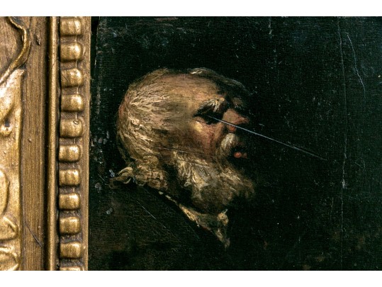 Attributed To Barent Fabritius, Oil On Panel, Portrait Of A Man With Extended Hand