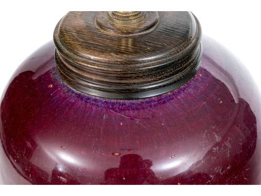 Sang De Bouef Glazed Jar Form Table Lamp