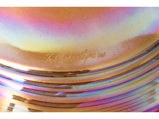 Todd Phillips (American [NC], 20th C.) Hand-Blown Glass Pendant Light, Signed And Dated