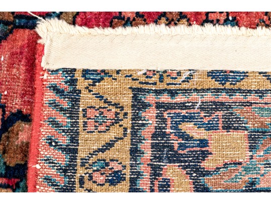 Hand-Knotted Wool Sarouk Carpet, 6'-4