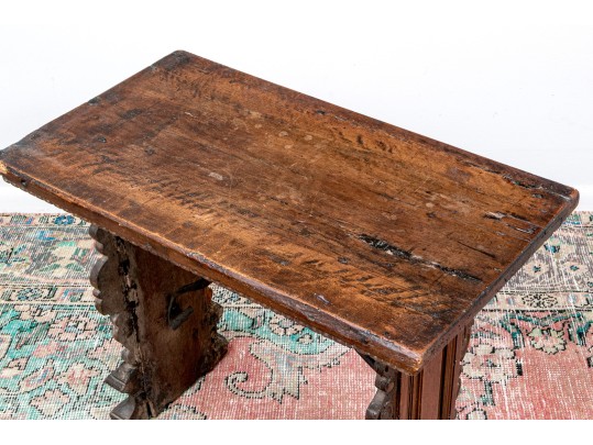 Late Renaissance Italian Walnut Table, 17th C. Or Earlier 