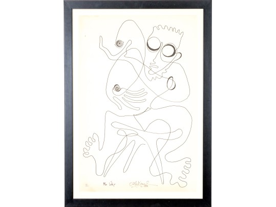 Signed Ltd Ed Lithograph, Figure Of A Man, 1976