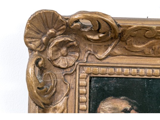 Attributed To Barent Fabritius, Oil On Panel, Portrait Of A Man With Extended Hand