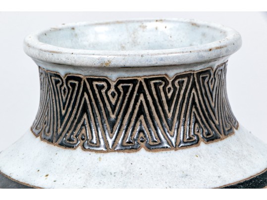 Large Chinese Glazed Figural Vase 