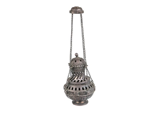 Spanish Santiago De Compostela Silver Souvenir Incense Burner, 1.535 Ozt.