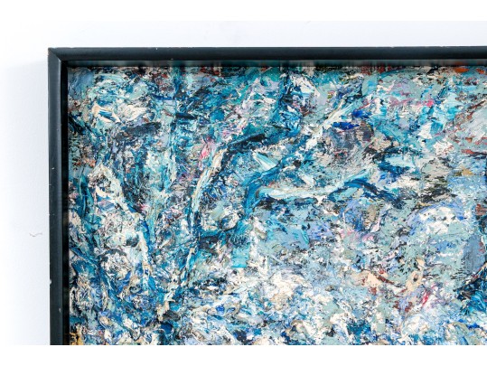 Signed Mitchell Abstract Modern Oil On Canvas, 1962