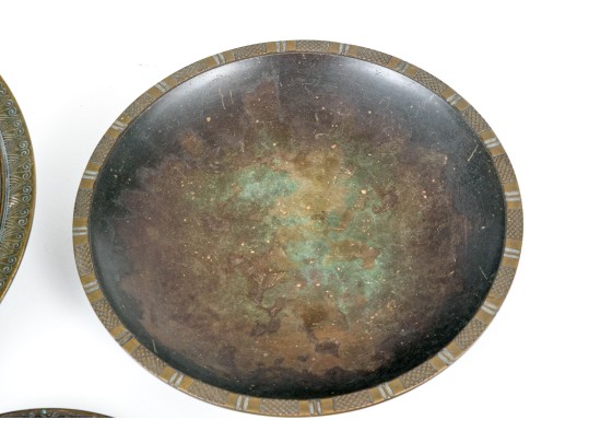 Just Andersen (Danish, 1884-1943) Three Bronze Bowls