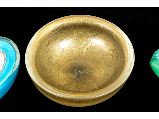 Five Mid-Century Murano Glass Bowls And Ashtrays